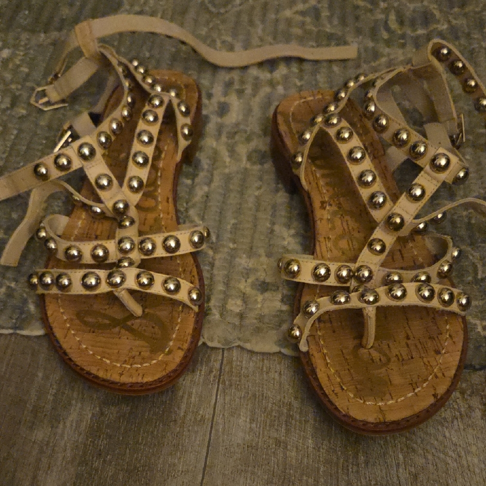 Sam Edelman Studded Tan Sandals